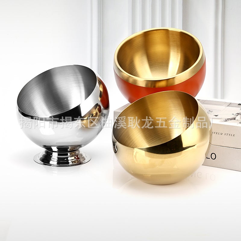 Pot Restaurant Sauce Bowl Slanted Stainless Steel Ashtray Bar Ktv Countertop Golden Peel Cup Restaurant Seasoning Jar - Image 2
